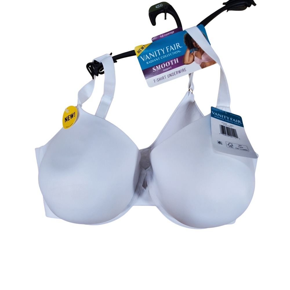 Vanity Fair Radiant Collection Smooth Support T-Shirt Bra White 42DD 3478326